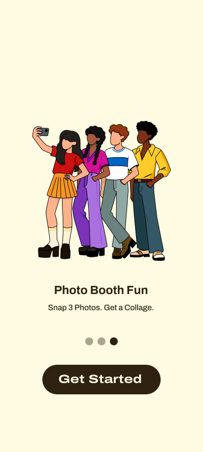 Round 2 illustration — nostalgic selfie screen